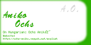 aniko ochs business card